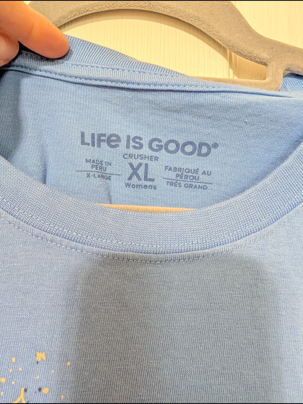 Life Is Good Light Blue Sun & Moon Floral Graphic Tee - Picture 3 of 3